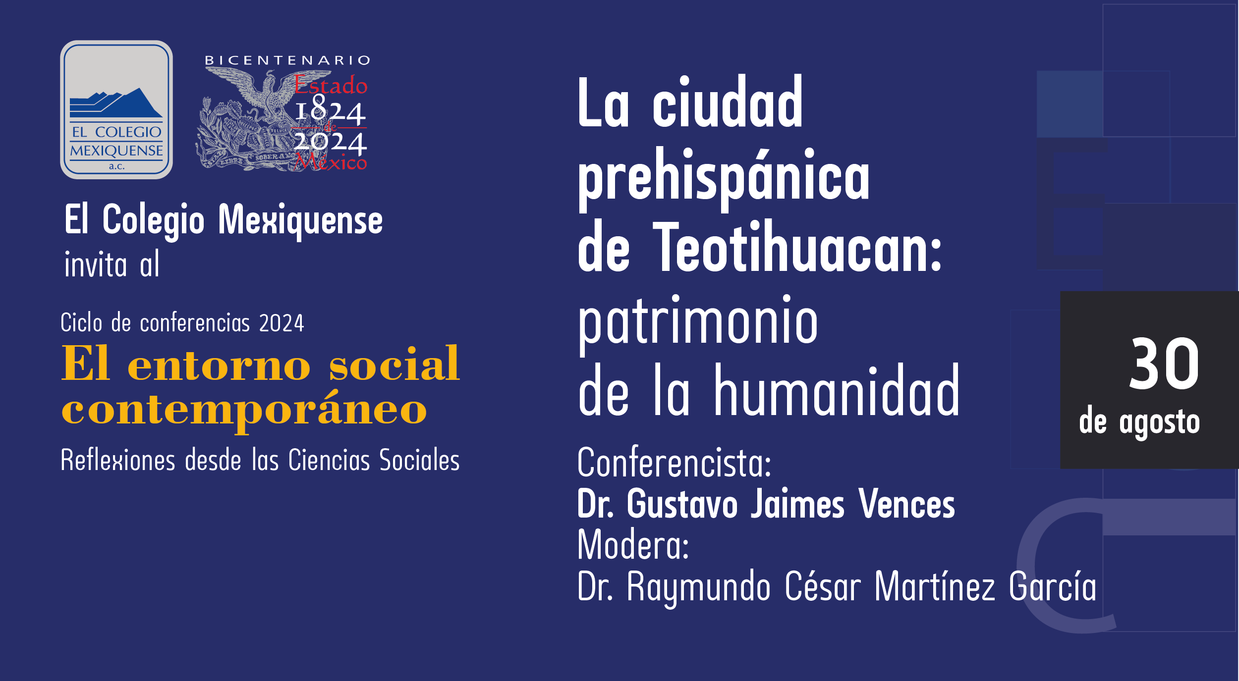 Conferencia. La ciudad prehispánica de Teotihuacán: patrimonio de la humanidad